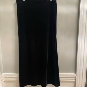 Kathie Lee velvet maxi skirt , flowy with back slit size large